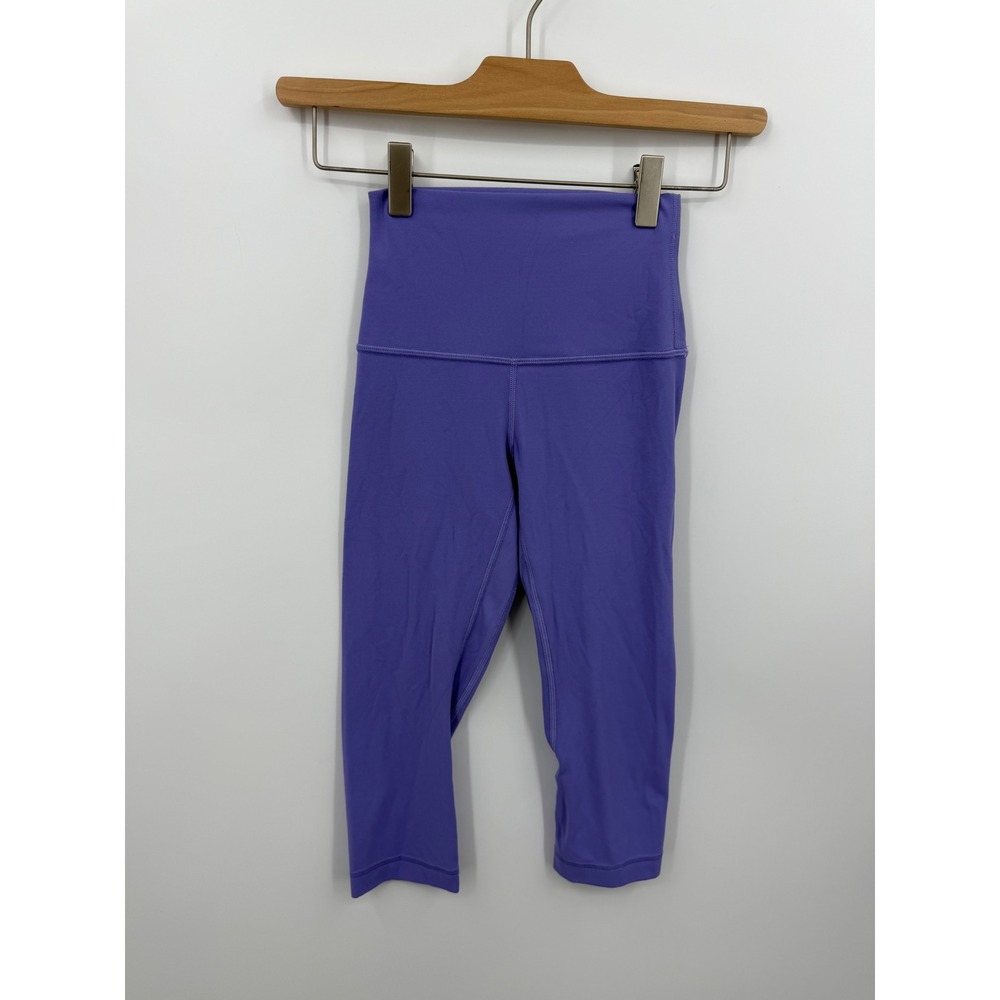 Lululemon Align Crop Leggings Women 0 Purple High Rise Yoga Pants‎ lw6bhis